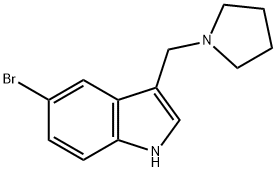 5-溴-3-(1-吡咯烷甲基)吲哚 结构式