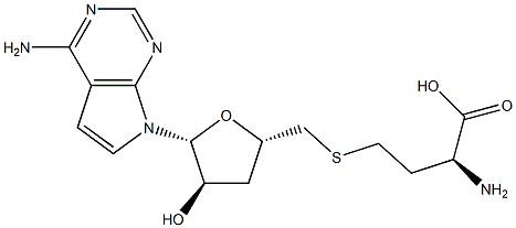 S-3'-deoxy-7-deazaadenosylhomocysteine 结构式