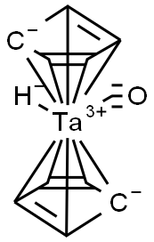Tantalum, carbonyl bis(eta5-cyclopentadienyl) hydride 结构式