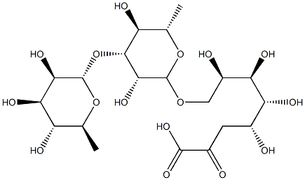 3-deoxy-8-O-(3-O-rhamnopyranosyl-rhamnopyranosyl)-manno-octulosonate 结构式