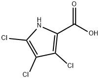 3,4,5-三氯-1H-吡咯-2-羧酸 结构式