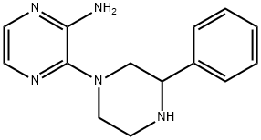 3-(3-PHENYLPIPERAZIN-1-YL)PYRAZIN-2-AMINE 结构式