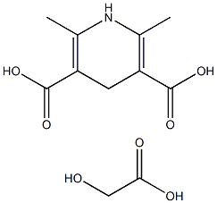 2,6-dimethyl-1,4-dihydropyridine-3,5-dicarboxylic hydroxyacetate 结构式