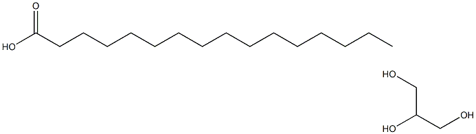 1,2,3-丙三醇与十六烷酸的酯化物 结构式