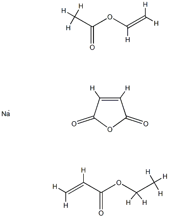 2-Propenoic acid, ethyl ester, polymer with ethenyl acetate and 2,5-furandione, hydrolyzed, sodium salt 结构式