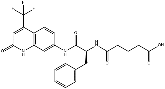 7-glutaryl-phenylalaninamide-4-trifluoromethyl-2-quinolinone 结构式