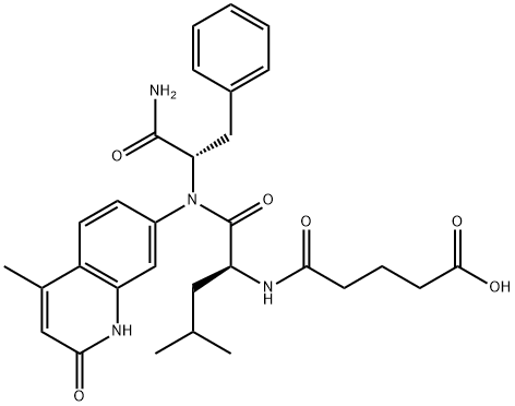 7-glutaryl-leucyl-phenylalaninamide-4-methyl-2-quinolinone 结构式