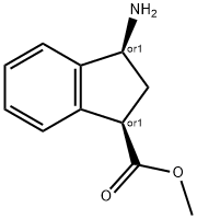 1H-Indene-1-carboxylicacid,3-amino-2,3-dihydro-,methylester,(1R,3S)-rel- 结构式