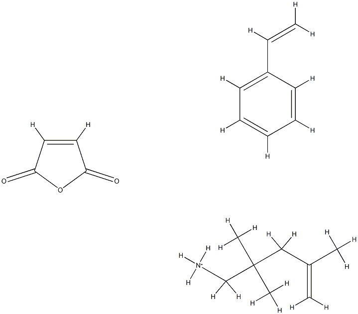 2,5-Furandione, polymer with ethenylbenzene and 2,4,4-trimethyl-1-pentene, ammonium salt 结构式