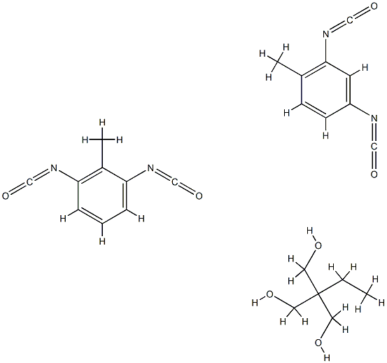 1,3-Propanediol, 2-ethyl-2-(hydroxymethyl)-, polymer with 1,3-diisocyanato-2-methylbenzene and 2,4-diisocyanato-1-methylbenzene 结构式