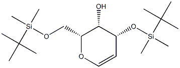 3,6-DI-O-(叔丁基二甲基甲硅烷基)-D-半乳醛 结构式