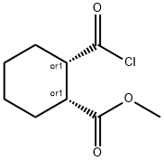 Cyclohexanecarboxylic acid, 2-(chlorocarbonyl)-, methyl ester, (1R,2S)-rel- (9CI) 结构式