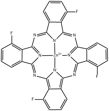 锌(II)-1,8,15,22-四氟-29H,31H-酞菁,异构体混合物 结构式