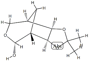 4,8-Methano-1,3-dioxolo[4,5-d]oxepin-5-ol,hexahydro-2,2-dimethyl-,[3aS-(3a-alpha-,4-bta-,5-alpha-,8-bta-,8a-alpha-)]-(9CI) 结构式