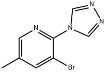 3-溴-5-甲基-2-(4H-1,2,4-三唑-4-基)吡啶 结构式