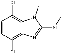1H-Benzimidazole-4,7-diol,1-methyl-2-(methylamino)-(9CI) 结构式