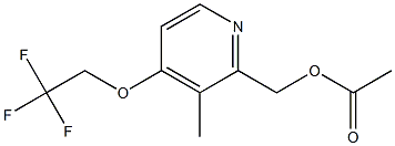 2-乙酰氧甲基-3-甲基-4-(三氟乙氧基)吡啶 结构式