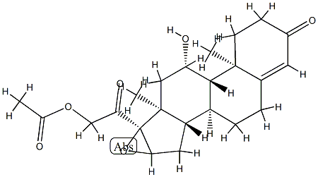 16α,17-Epoxycorticosterone 21-Acetate 结构式