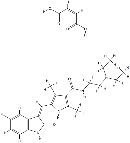 苹果酸舒尼替尼 结构式