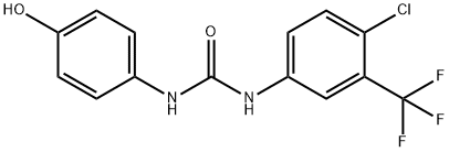 1-(4-氯-3-(三氟甲基)苯基)-3-(4-羟基苯基)脲 结构式