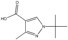 1-(叔丁基)-3-甲基-1H-吡唑-4-羧酸 结构式