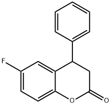 2H-1-Benzopyran-2-one, 6-fluoro-3,4-dihydro-4-phenyl- 结构式