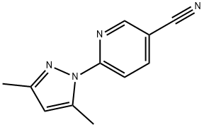 6-(3,5-二甲基-1H-吡唑-1-基)尼古丁腈 结构式