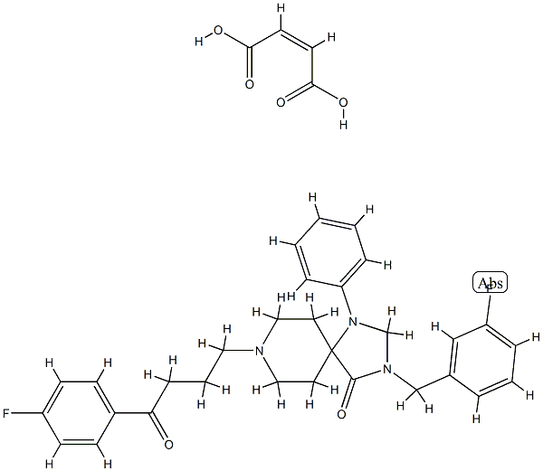 -Fluorobenzylspiperone maleate 结构式