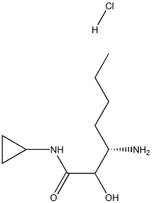 (3S)-3-氨基-N-环丙基-2-羟基庚酰胺盐酸盐 结构式