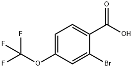 2-溴-4-(三氟甲氧基)苯甲酸 结构式