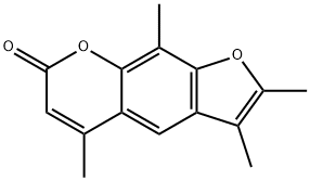 2,3,5,9-四甲基-7H-呋喃[3,2-G]苯并吡喃-7-酮 结构式
