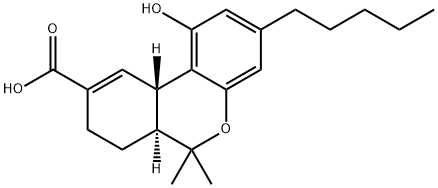 (+)-11-Nor-Δ9-Tetrahydro Cannabinol-9-carboxylic Acid 结构式