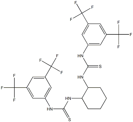 N,N'-(1S,2S)-1,2-环己二基双[N'-[3,5-双(三氟甲基)苯基]硫脲] 结构式