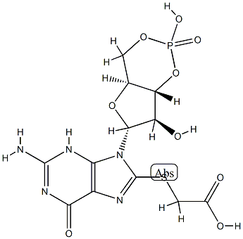 8-(2-carboxymethylthio)-cGMP 结构式