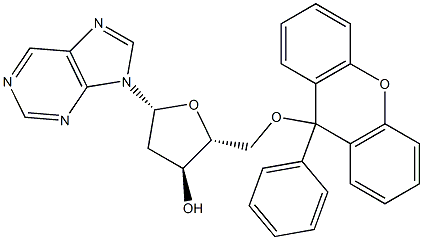 5'-O-(9-phenylxanthen-9-yl)-2'-deoxynebularine 结构式