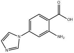 2-氨基-4-(1-咪唑基)苯甲酸 结构式