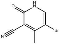 5-溴-2-羟基-4-甲基尼古丁腈 结构式