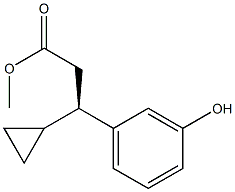 (ΒR)-Β-环丙基-3-羟基苯丙酸甲酯 结构式