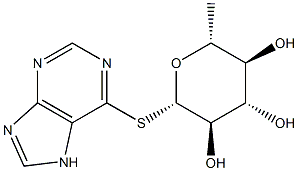 6-purinyl 6-deoxy-1-thioglucopyranoside 结构式