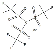 三(三氟甲烷磺酰基)甲基化铯 结构式