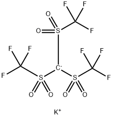 三(三氟甲烷磺酰基)甲基化钾 结构式