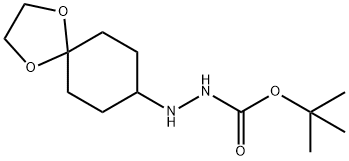 2-(1,4-二噁螺[4.5]-8-癸基)肼羧酸叔丁酯 结构式