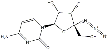 4'-C-叠氮基-3'-脱氧-3'-氟胞苷 结构式