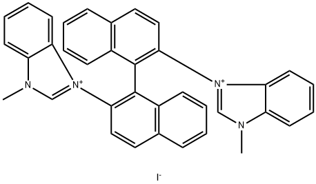 3,3'-(1R)-[1,1'-二萘] -2,2'-二基双[1-甲基-1H-苯并咪唑鎓]碘化物 结构式
