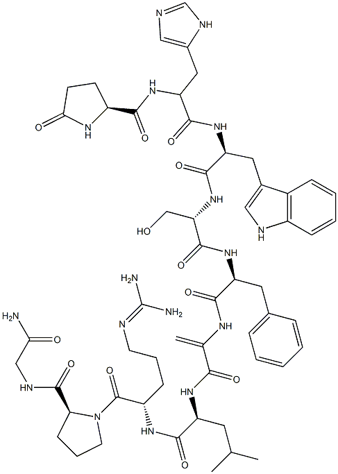 LHRH, Phe(5)-delta-Ala(6)- 结构式