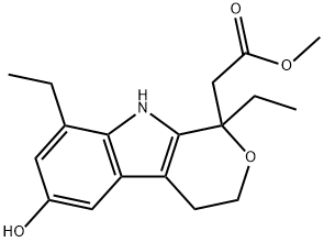 1,8-Diethyl-1,3,4,9-tetrahydro-6-hydroxypyrano[3,4-b]indole-1-acetic Acid Methyl Ester 结构式