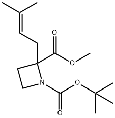 1-叔丁基2-甲基2-(3-甲基丁-2-烯基)氮杂环丁烷-1,2-二羧酸酯 结构式
