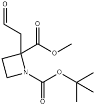 1-叔丁基2-甲基2-(2-氧代乙基)氮杂丁烷-1,2-二羧酸 结构式