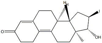 delta(9)-16-iodo-19-nortestosterone 结构式