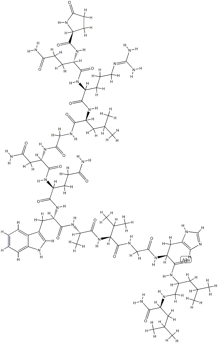 bombesin, Leu(13)-psi-CH2NH-Leu(14)- 结构式